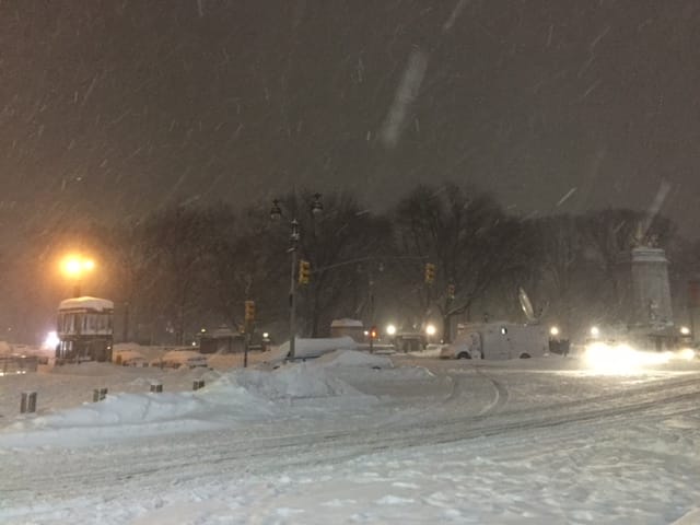 Columbus Circle-NYC Blizzard 2016