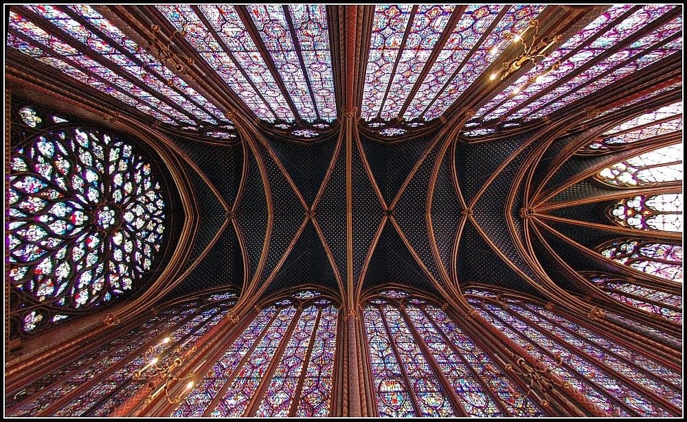 New Technology hundreds of years ago: Saint Chapelle Chapel in Paris - a stunning Gothic Cathedral