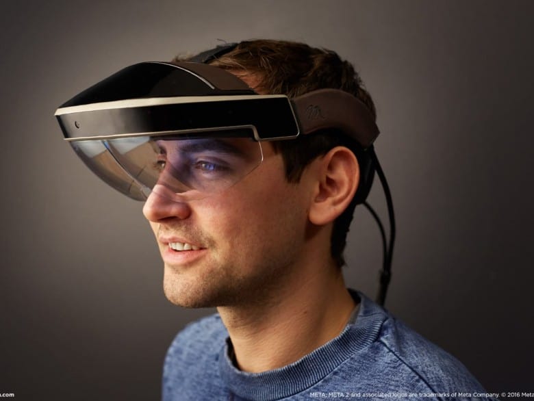 Meta 2 AR Glasses Worn