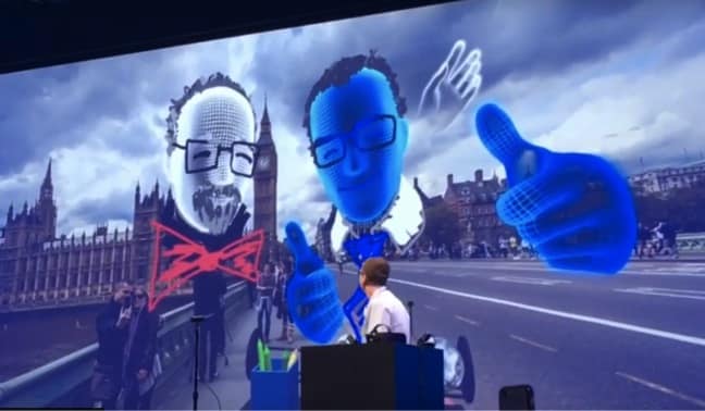 Facebook CTO Mike Schroepfer in a Social VR Demo