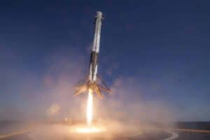 spacex 360 video of falcon rocket landing on drone ship