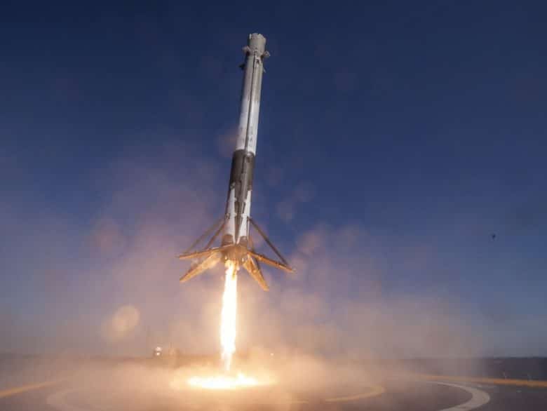 spacex 360 video of falcon rocket landing on drone ship