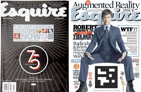 First Augmented Reality Magazine Cover - Esquire November 2009