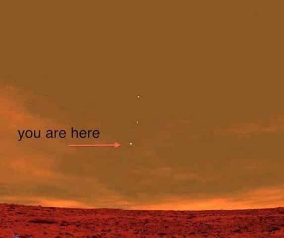 From Mars Looking at Earth