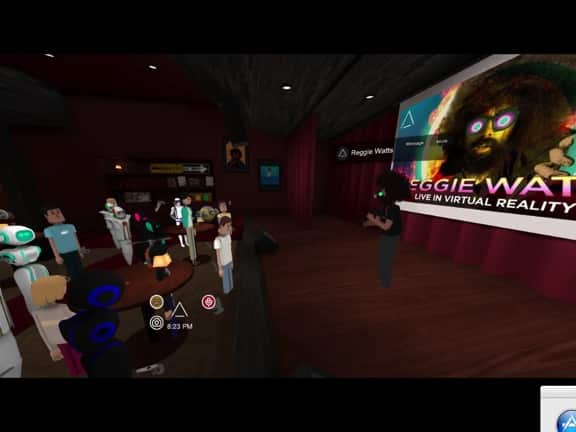 Reggie Watts performing in Social VR