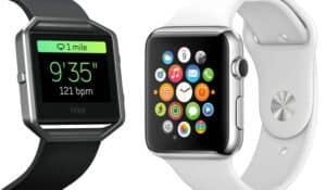 comparison of the Fitbit and Apple Watch.