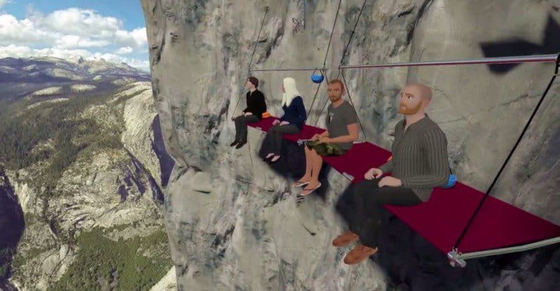 Social VR with vTime - Meeting on a cliff