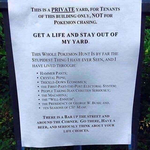 Anti-Pokemon Sign