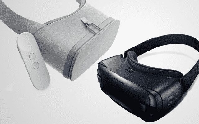 Daydream View and Gear VR side by side - for some, it's not as sleek as the Samsung solution