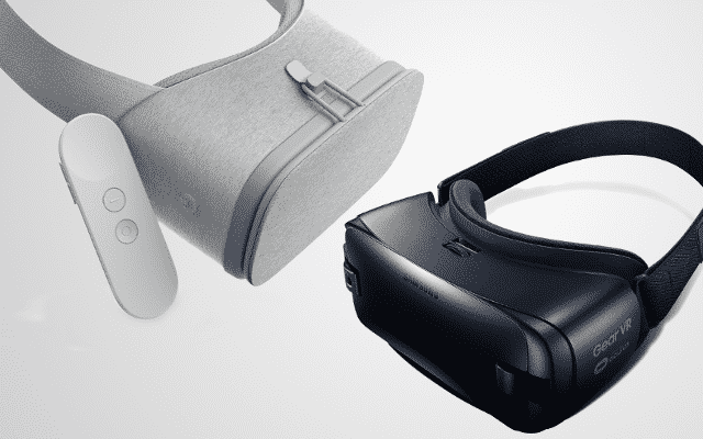 Daydream View and Gear VR side by side - for some, it's not as sleek as the Samsung solution Daydream View and Gear VR side by side - for some, it's not as sleek as the Samsung solution