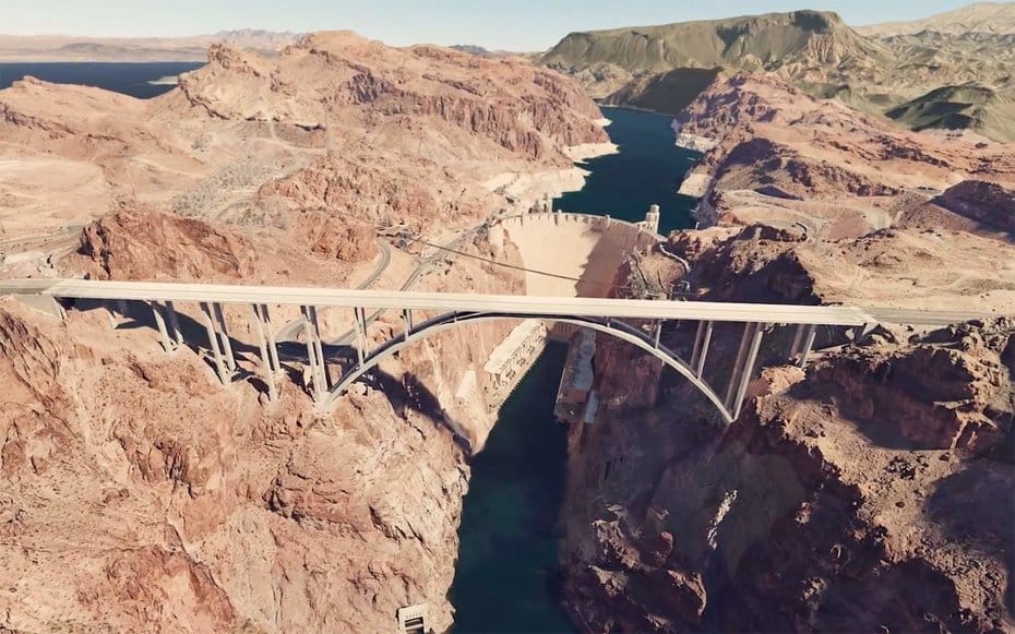 Google Earth VR moving through canyons