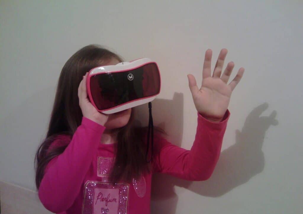 Virtual Reality and Children - my nine year old niece with a VR ViewMaster 