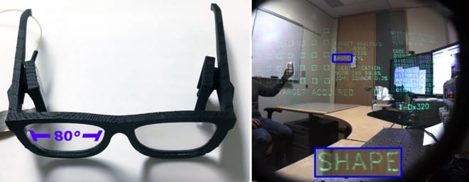 A prototype of the AR Glasses from Microsoft