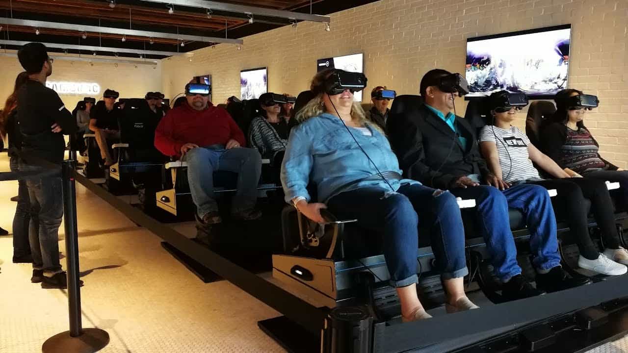 Samsung packing people into the VR rollercoaster ride