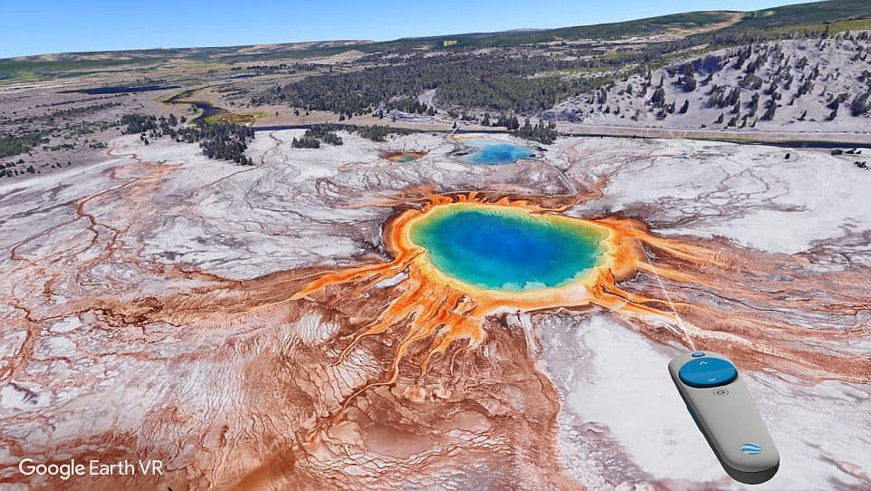 Uma cena do Google Earth VR App