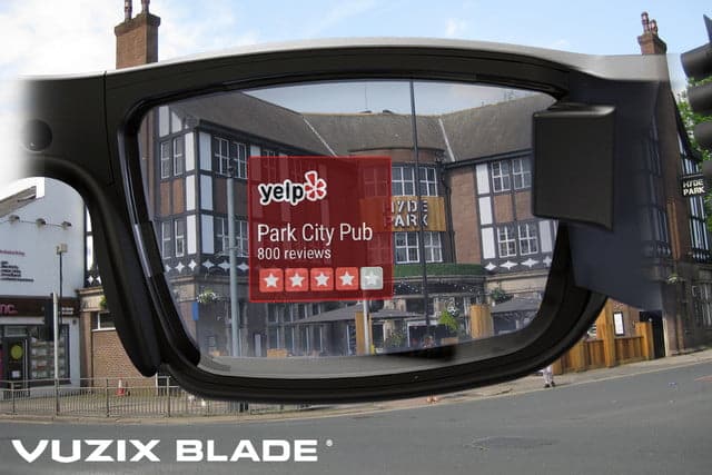 Using the Yelp app in the Vuzix AR Smart Glasses