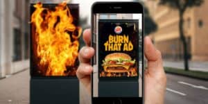 Burger King's innovative AR campaign - "Burn That Ad" - one of our Top Ten AR/VR articles for 2019