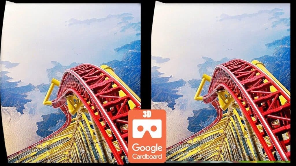 VR roller coaster 360 experience