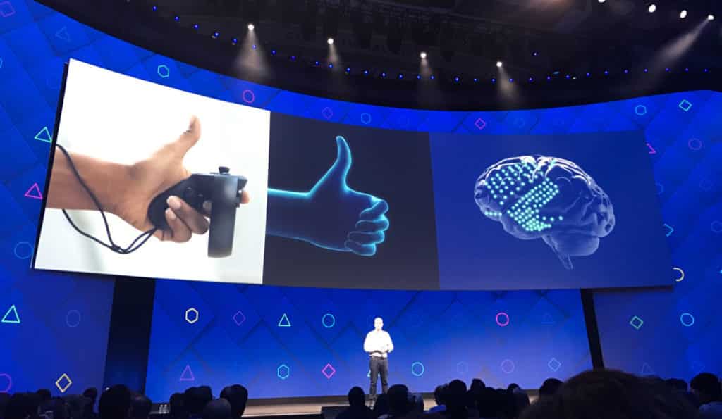 Facebook's noninvasive brain-computer interface work was first announced at F8 in 2017.