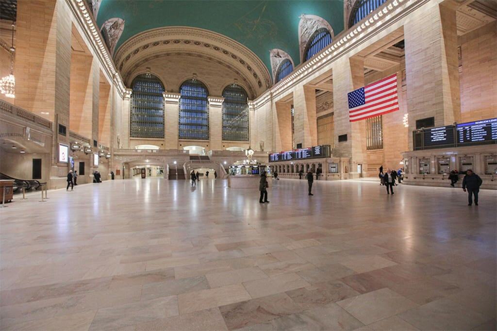 A nearly empty Grand Central Terminal in New York City during the Coronavirus pandemic.