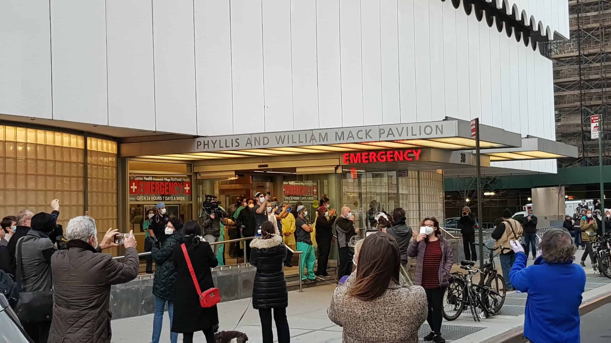 Healthcare workers acknowledged each evening in New York City