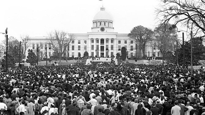 The crowd at the state capitol in Montgomery on March 25, 1965.