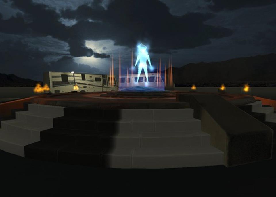 The Burning Man Halloween celebration this weekend at Black Rock City in virtual reality. 