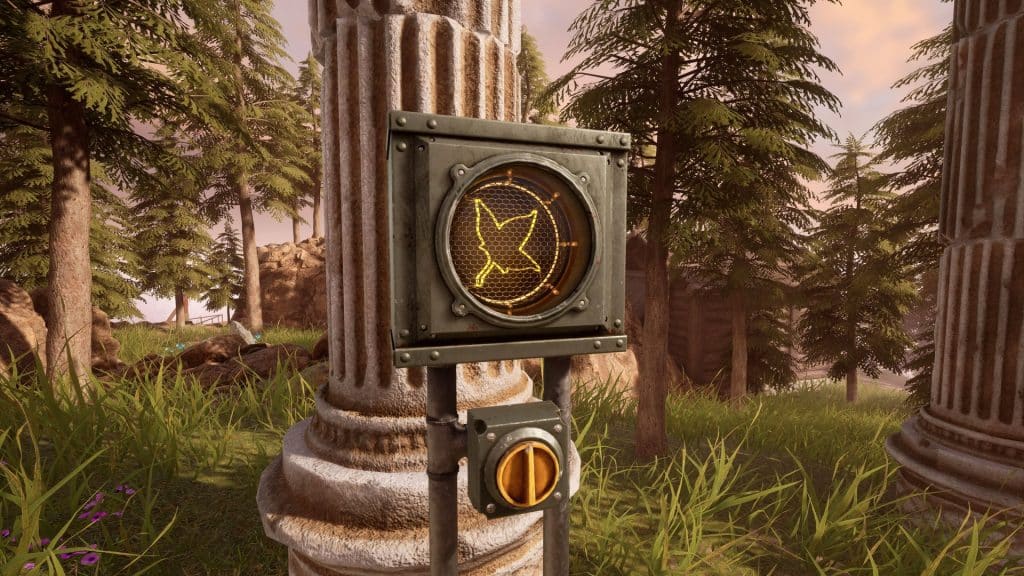 The leaf pillar puzzle in Myst VR.