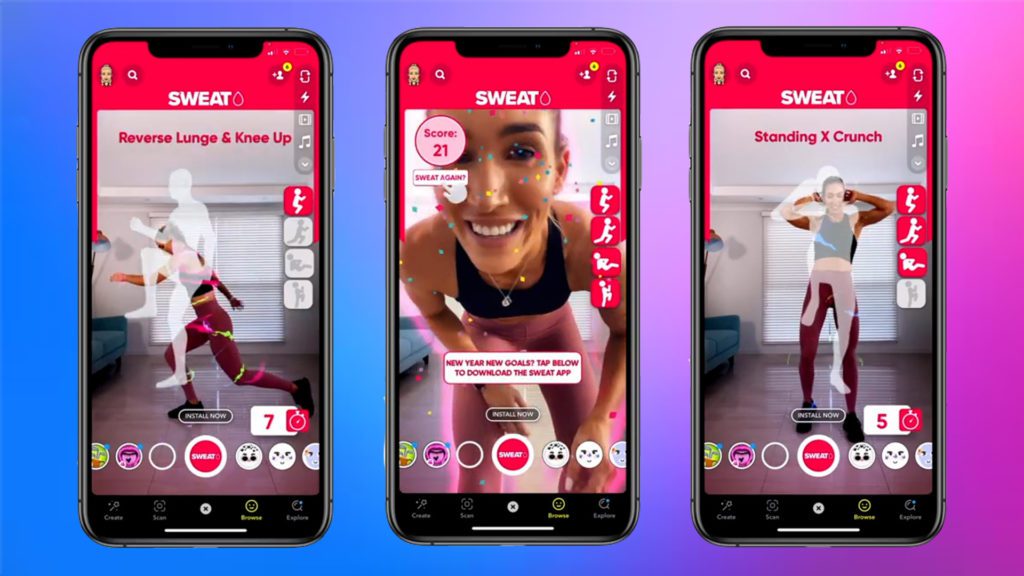 The Snapchat fitness lens may show us the future of AR. 