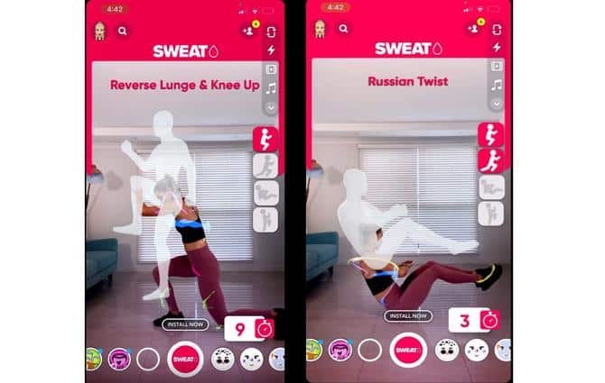 The new Snapchat fitness lens may reveal one of the directions Augmented Reality will take in the future.