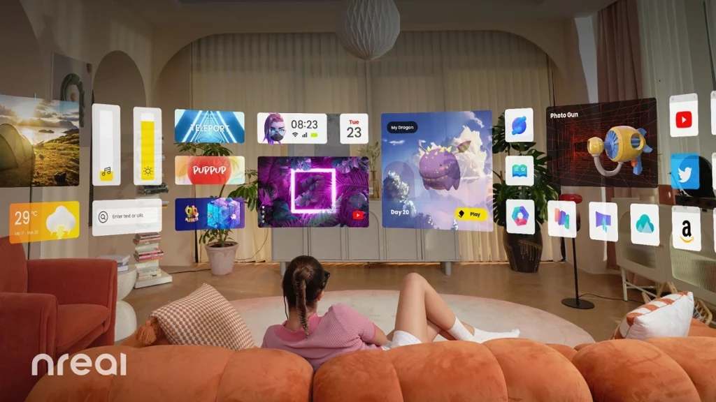 Nreal's AR Glasses work with both Android and Apple phones, but the iOS pairing with offer less features.